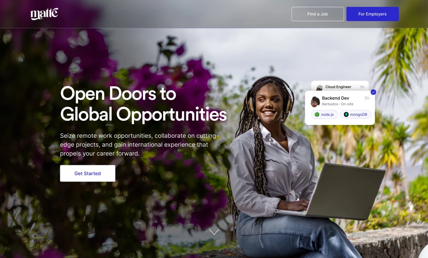 Job Board Website screen